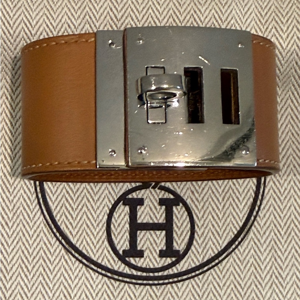 Hermes Kelly Dog Wrap Brown Leather Good Condition Authentic